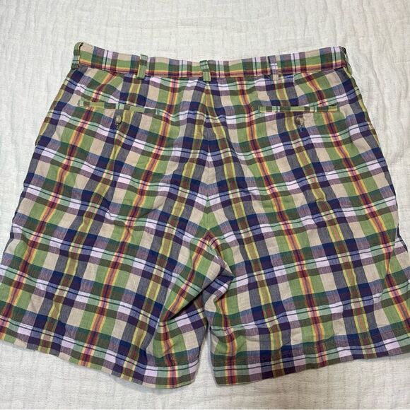 Vintage Polo Ralph Lauren Plaid Shorts Mens 36 Made In USA 100% Cotton - Picture 2 of 9